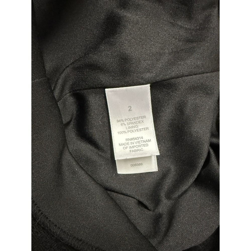 Bisou Bisou Michele Bohbot Sleeveless Midi Womens  Black Dress Ruched. Sz 2 - Picture 7 of 12